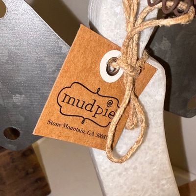 Mud Pie Metal and Wood Angel Stocking Holder