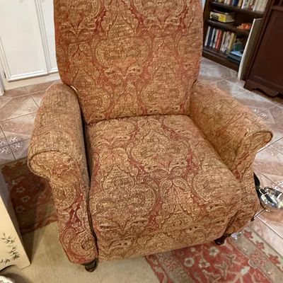 Sale Photo Thumbnail #43: Paisley Upholstered Push-Back Recliner