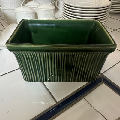 Sale Photo Thumbnail #216: McCoy Pottery 605 Rectangular Planter - Green Ribbed