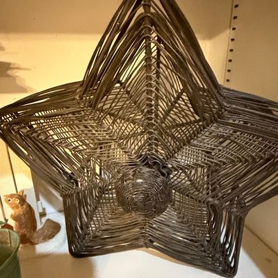 Sale Photo Thumbnail #385: Dark Woven Wicker Star Sculpture