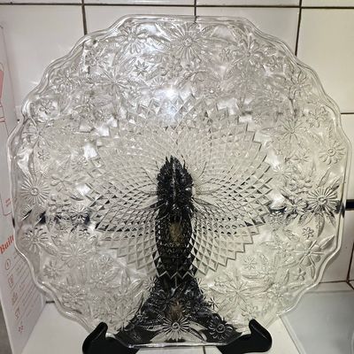 Sale Photo Thumbnail #321: Indiana Glass Pineapple and Floral Clear Glass Plate