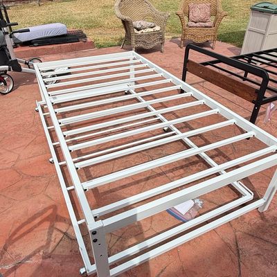 Sale Photo Thumbnail #156: White Metal Trundle Bed Frame