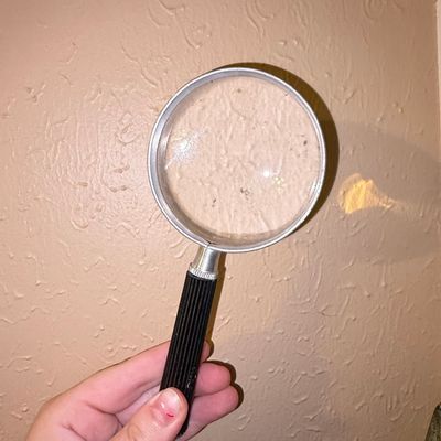 Sale Photo Thumbnail #383: Vintage 1960s Magnifying Glass with Ribbed Handle and Aluminum Frame
