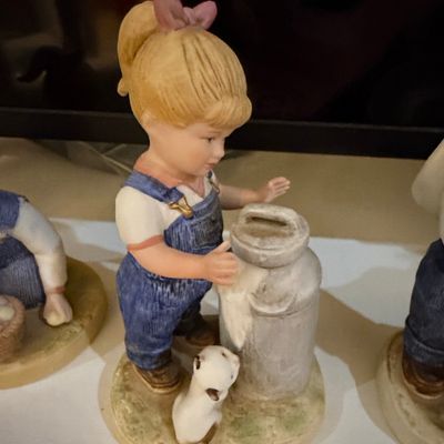 HOMCO "Denim Days" Figurine: Debbie with Milk Can #1501