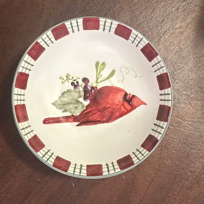 Lenox Winter Greetings Everyday Cardinal Salad Plate
