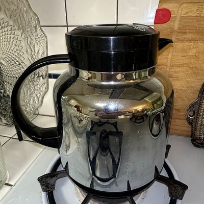Sale Photo Thumbnail #434: Vintage West Bend Coffee Carafe with Black Lid
