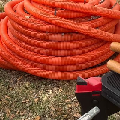Sale Photo Thumbnail #152: Orange Corrugated Polyethylene Drainage Pipe
