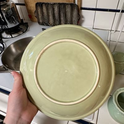 Sale Photo Thumbnail #241: Vintage Bordallo Pinheiro Majolica Cabbage Leaf Serving Bowl