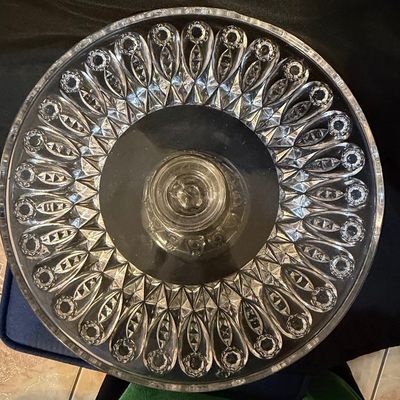 Sale Photo Thumbnail #172: EAPG "Sunk Daisy" Cake Stand by Cooperative Flint