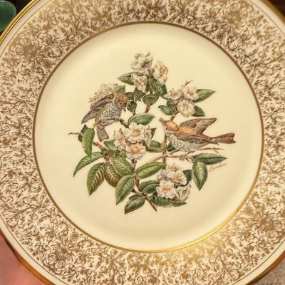Sale Photo Thumbnail #362: Lenox Boehm Birds Wood Thrush Porcelain Plate