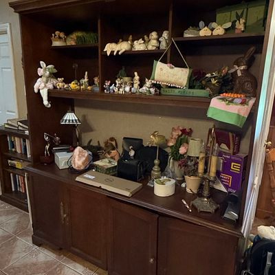 Sale Photo Thumbnail #36: Traditional Dark Wood Hutch and Buffet