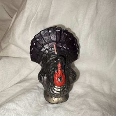Vintage Gurley Wooden Figural Turkey wax candle