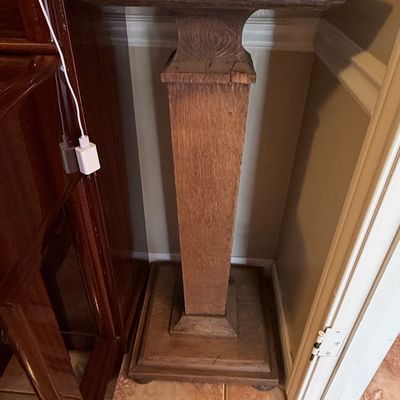 Sale Photo Thumbnail #21: Arts & Crafts Mission Antique Oak Pedestal or Plant Stand