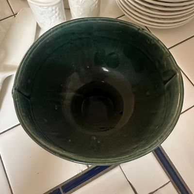 Sale Photo Thumbnail #245: McCoy Pottery Green Grapevine Pedestal Bowl