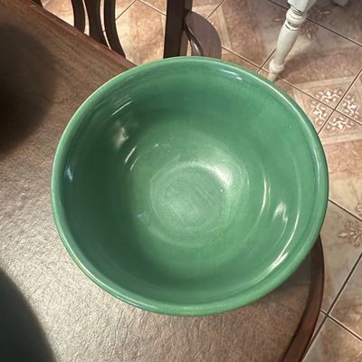 Garden Ridge Green Leaf Pattern Serving Bowl