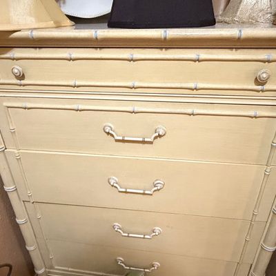 Sale Photo Thumbnail #12: Thomasville Allegro Faux Bamboo Tallboy Dresser