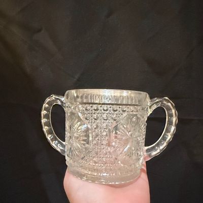 Sale Photo Thumbnail #656: Imperial Glass Amelia Star Medallion Sugar Bowl