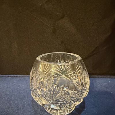 Sale Photo Thumbnail #480: Cut Crystal Rose Bowl / Candle Holder