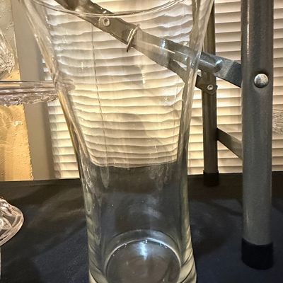Clear Glass Flared Vase