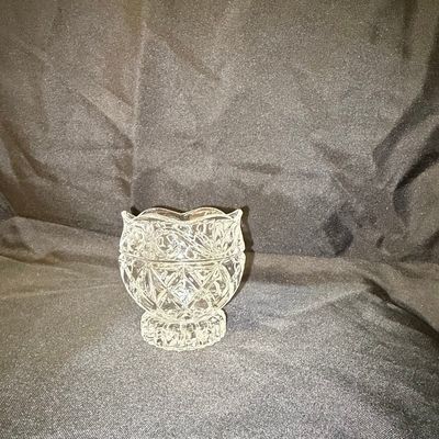 Vintage Pressed Glass Footed Candy Dish