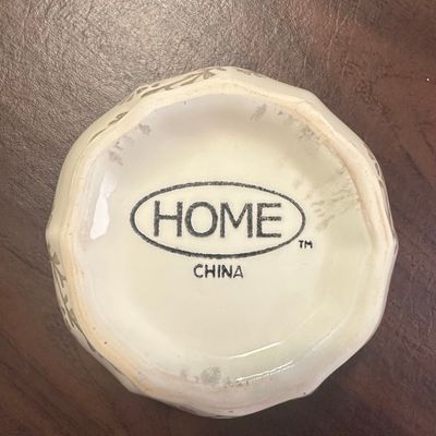 HOME China Scalloped Floral Serving Bowl