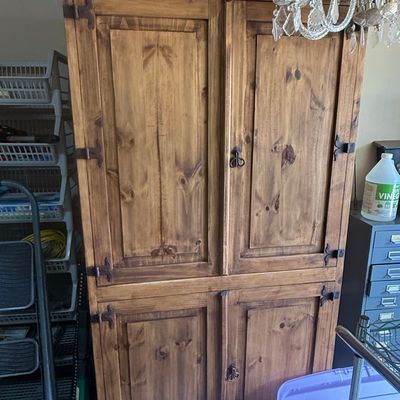 Sale Photo Thumbnail #23: Rustic Pine Farmhouse Armoire
