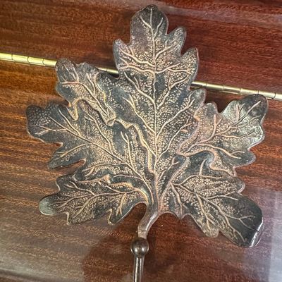 Sale Photo Thumbnail #563: Cast Iron Oak Leaf Wall Hook