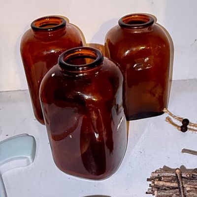 Sale Photo Thumbnail #450: Vintage Amber Snuff Bottles
