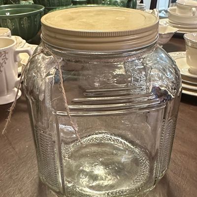 Sale Photo Thumbnail #208: Vintage Hoosier Cabinet Glass Jar