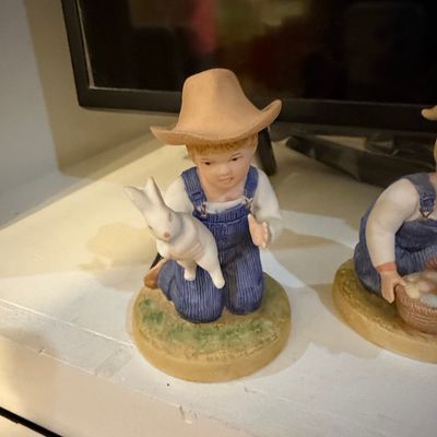 Homco "Denim Days" Porcelain Figurines