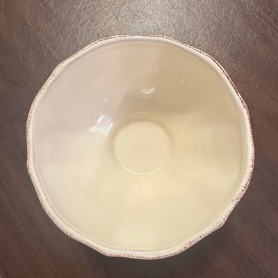 HOME China Scalloped Floral Serving Bowl