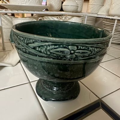 Sale Photo Thumbnail #244: McCoy Pottery Green Grapevine Pedestal Bowl