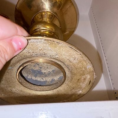 Sale Photo Thumbnail #184: Vintage Solid Brass Candlestick Holder