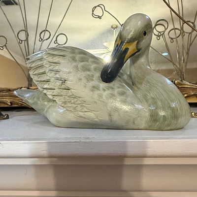 Vintage Ceramic Swan Figurine - Made in China