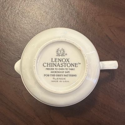 Sale Photo Thumbnail #550: Lenox Chinastone Creamer - For The Grey Patterns