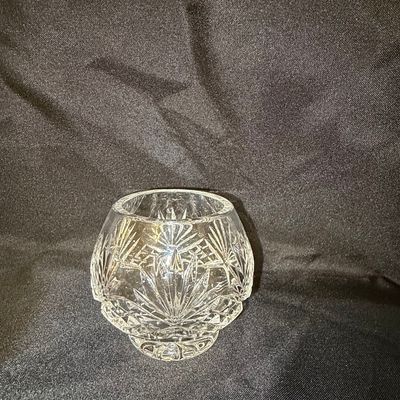 Sale Photo Thumbnail #481: Cut Crystal Rose Bowl / Candle Holder