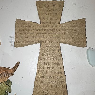 Sale Photo Thumbnail #573: Inspirio Zondervan 'Love Is Patient' Scripture Cross