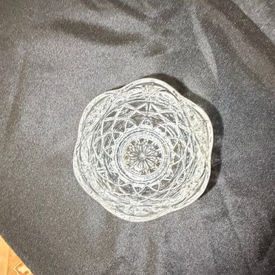 Vintage Pressed Glass Footed Candy Dish