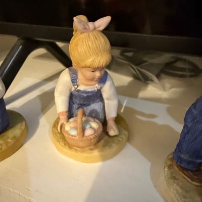 Homco "Denim Days" Porcelain Figurines