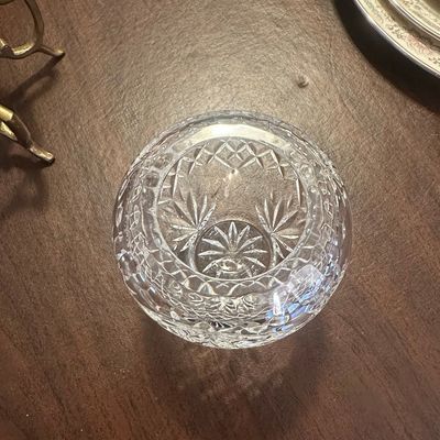 Sale Photo Thumbnail #314: Royal Irish Crystal Rose Bowl on Brass Stand