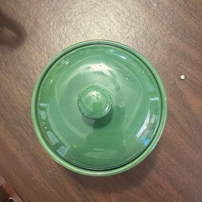 Sale Photo Thumbnail #644: Furio Home Green Oak Leaf Pattern Covered Bowl