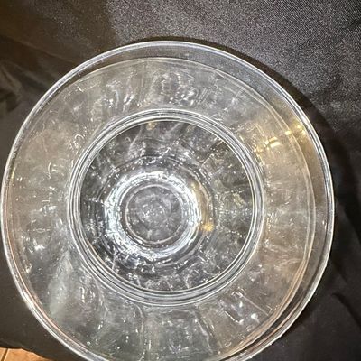Sale Photo Thumbnail #483: Mid-Century Modern Clear Glass Vase with Paneled Body