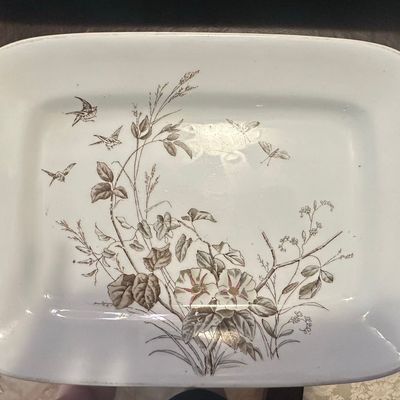 Sale Photo Thumbnail #76: Alfred Meakin Royal Ironstone China "Morning Glory" Serving Platter