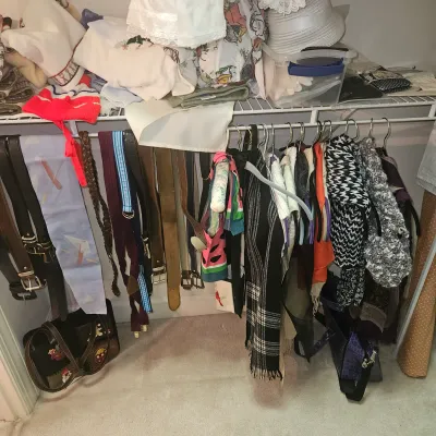 Belts, scarfs and coats