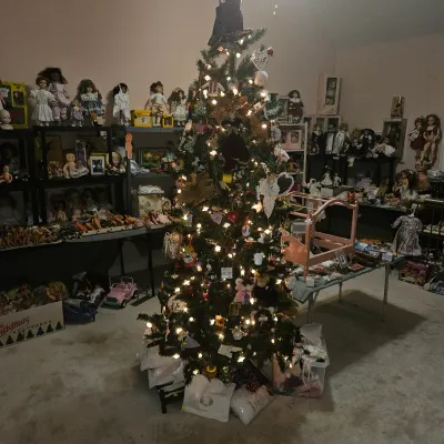 Tons of Christmas ornaments