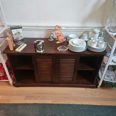 Sale Photo Thumbnail #6: Wooden sliding door credenza