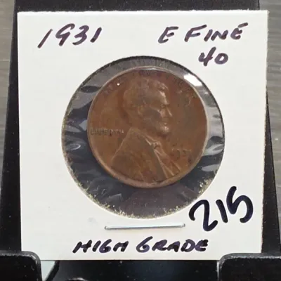 Sale Photo Thumbnail #302: 1931 Lincoln Wheat Cent in Holder