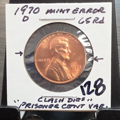 Sale Photo Thumbnail #215: 1970-D Lincoln Cent Mint Error Coin