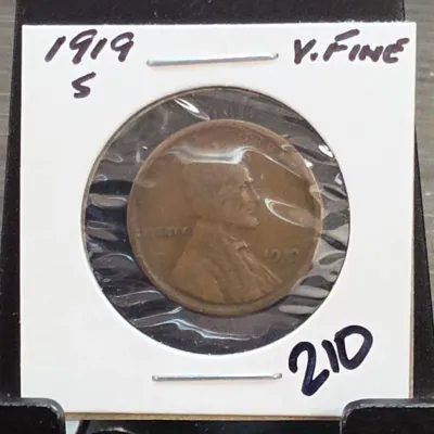 Sale Photo Thumbnail #297: 1919-S Lincoln Wheat Cent