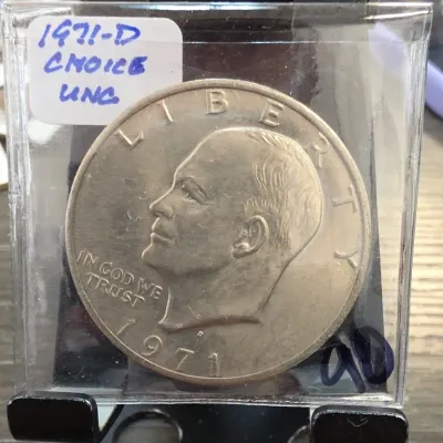 Sale Photo Thumbnail #177: 1971-D Eisenhower Dollar Coin in Holder